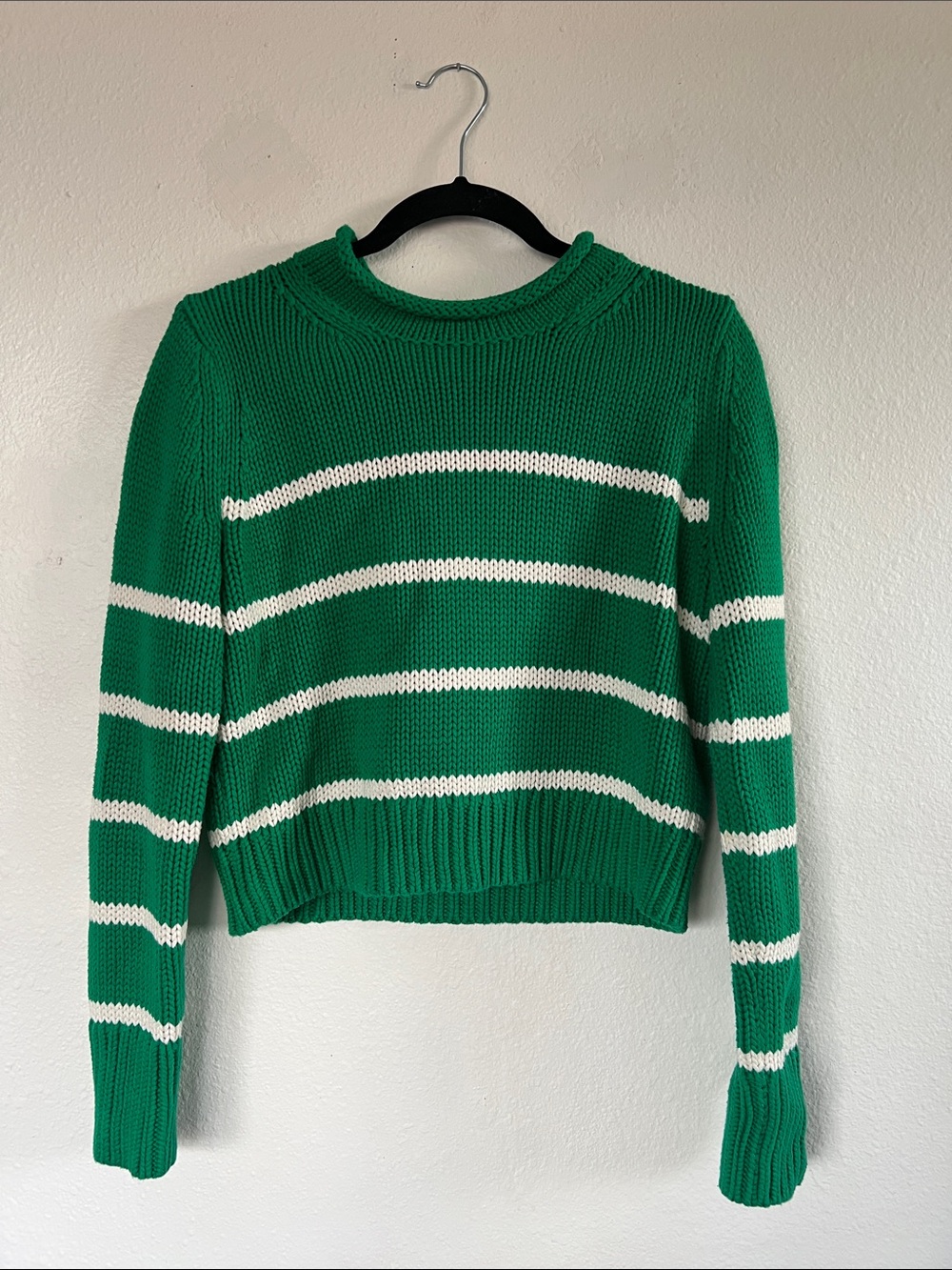 La Ligne Mini Marina Women's Green Striped Crewneck Sweater